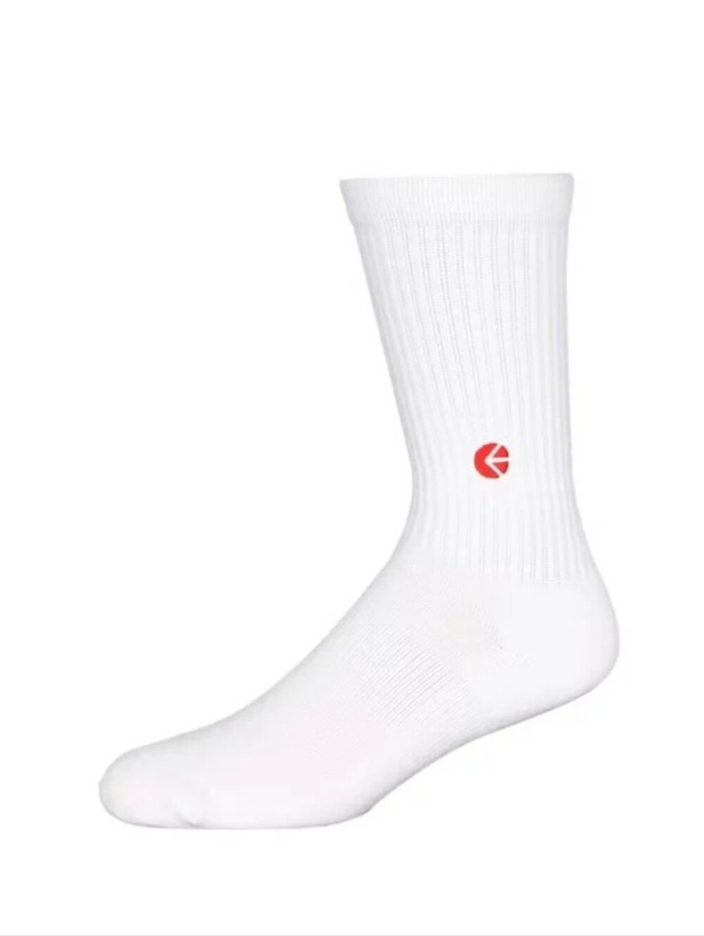 NWT Boy's ethika White Crew Athletic Socks with Red Logo